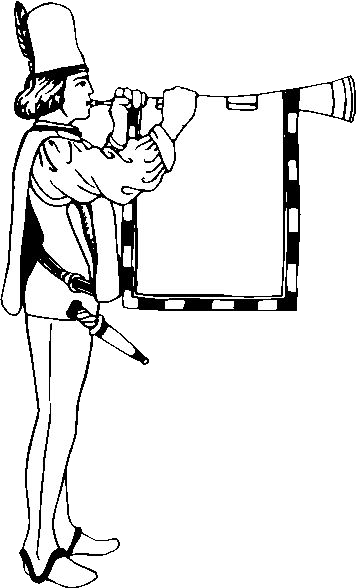 a pageboy with a banner